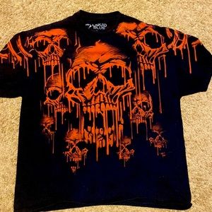 XL graphic red skull shirt